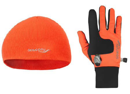 Saucony Oranje muts handschoen